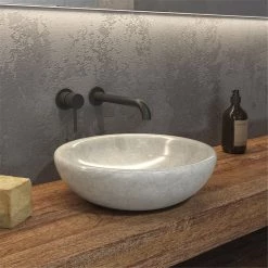 Νιπτήρας επικαθήμενος πέτρινος KARAG SORA CREAM