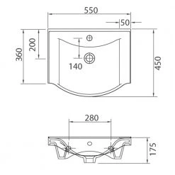 Νιπτήρας κρεμαστός KARAG BASIC 7055 55x45cm -Έπιπλα μπάνιου Κατάστημα νιπτήρας κρεμαστός karag basic 7055 55x45cm 1