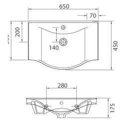 Νιπτήρας κρεμαστός KARAG BASIC 7065 65x45cm -Έπιπλα μπάνιου Κατάστημα νιπτήρας κρεμαστός karag basic 7065 65x45cm 1
