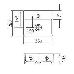 Νιπτήρας κρεμαστός KARAG DAPHNE 53706 33x28cm -Έπιπλα μπάνιου Κατάστημα νιπτήρας κρεμαστός karag daphne 53706 33x28cm 1