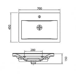 Νιπτήρας κρεμαστός KARAG DELFT 61070 70x44cm -Έπιπλα μπάνιου Κατάστημα νιπτήρας κρεμαστός karag delft 61070 70x44cm 1