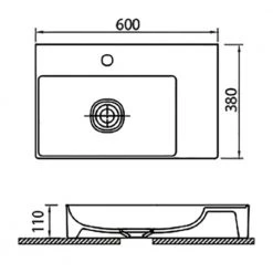Νιπτήρας κρεμαστός KARAG INFINITY 6160 60x38cm -Έπιπλα μπάνιου Κατάστημα νιπτήρας κρεμαστός karag infinity 6160 60x38cm 1