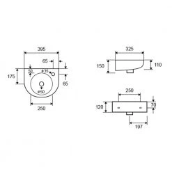 Νιπτήρας κρεμαστός KARAG LT 5060 39,5x32,5cm -Έπιπλα μπάνιου Κατάστημα νιπτήρας κρεμαστός karag lt 5060 395x325cm 1