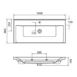 Νιπτήρας κρεμαστός KARAG SAVA 2100 100x46cm -Έπιπλα μπάνιου Κατάστημα νιπτήρας κρεμαστός karag sava 2100 100x46cm 1