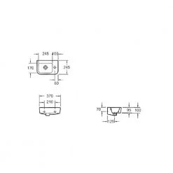 Νιπτήρας κρεμαστός δεξιός KARAG LEGEND LH 10100R 37x24.5 Cm -Έπιπλα μπάνιου Κατάστημα νιπτήρας κρεμαστός δεξιός karag legend lh 10100r 37x245 cm 1