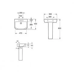 Νιπτήρας με κολώνα KARAG LEGEND LP 10100 56x45 Cm -Έπιπλα μπάνιου Κατάστημα νιπτήρας με κολώνα karag legend lp 10100 56x45 cm 2