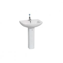 Νιπτήρας πορσελάνης αυτοκαθαριζόμενος με κολώνα 60 X 46 Huida Toto 17-0133 + 17-0136