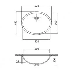 Νιπτήρας υποκαθήμενος KARAG HILTON 4100 57x44cm -Έπιπλα μπάνιου Κατάστημα νιπτήρας υποκαθήμενος karag hilton 4100 57x44cm 1