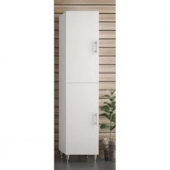 Στήλη μπάνιου DROP 40x32x184 Cm Λευκή 5SLR040WH